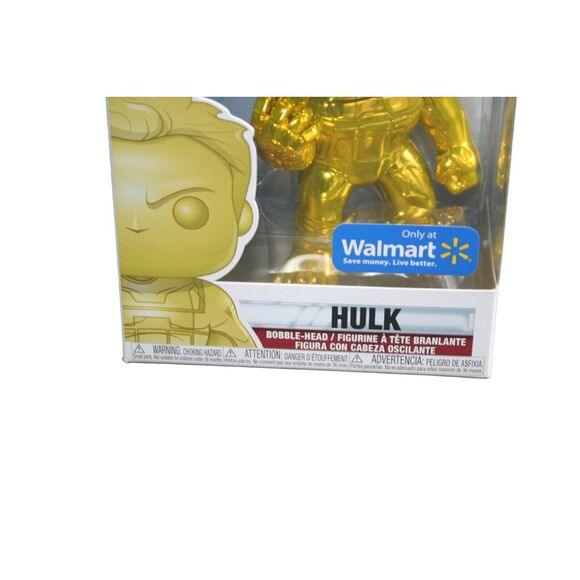 Funko Pop! Vinyl: Marvel - Hulk (Yellow Chrome) -‎ Walmart  (Exclusive) - Picture 4 of 11